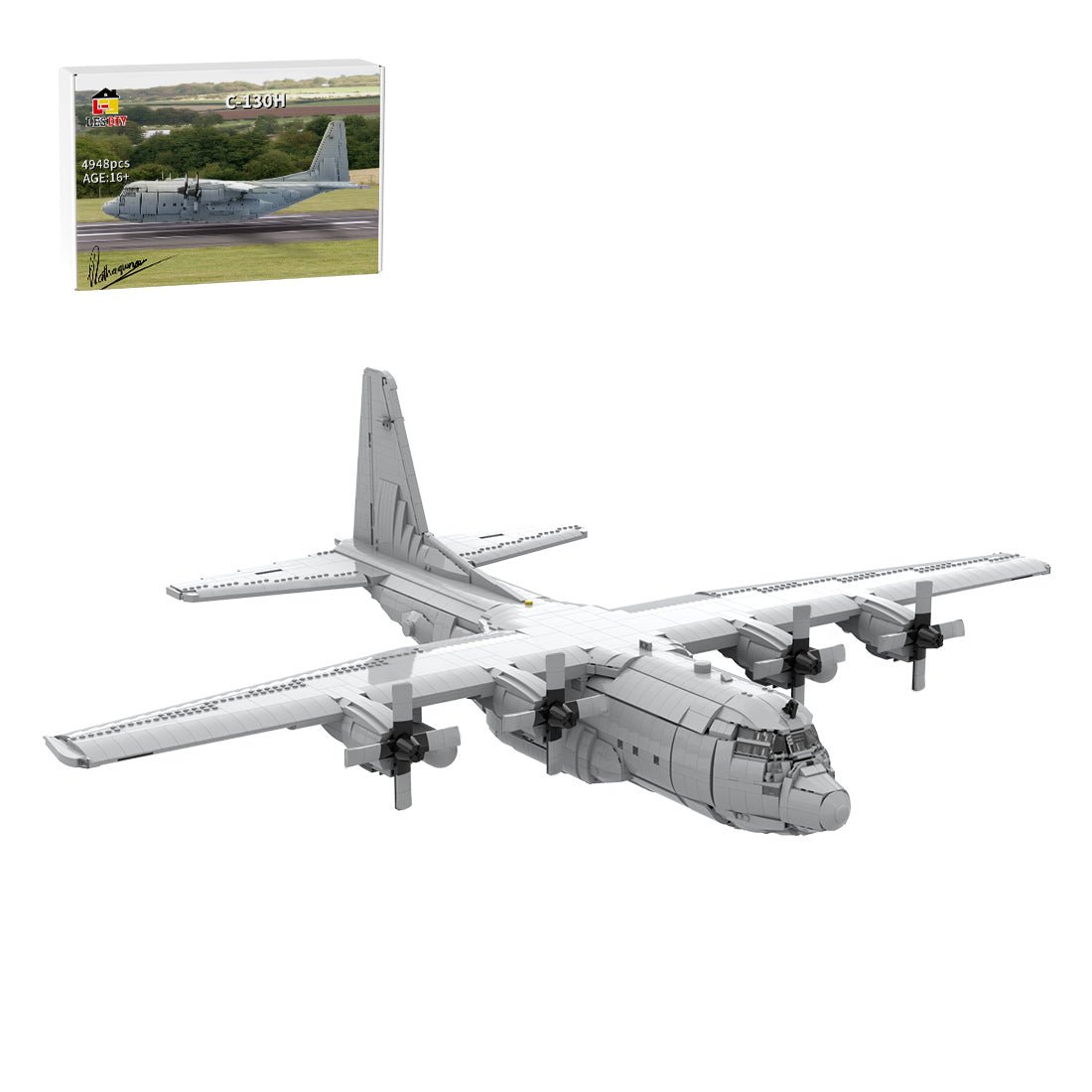 MOC - 234225 Lockheed C - 130H Legacy Klemmbausteine - LesDiy - Klemmbausteine