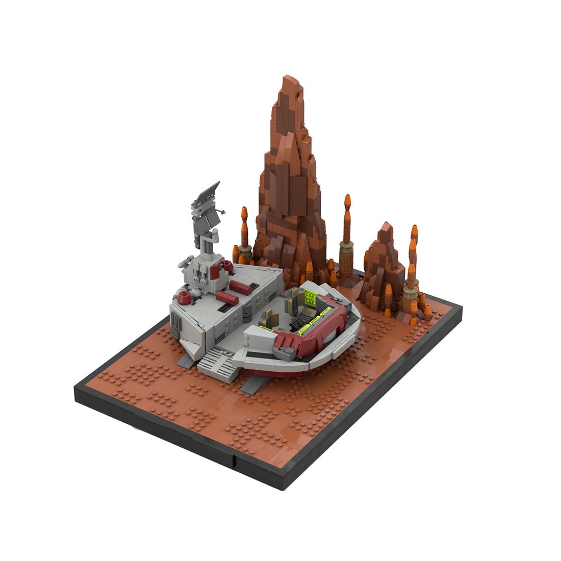 MOC-234382 Star Wars Episode II: Angriff der Klonkrieger – MOC eines vorgeschobenen Kommandostützpunkts der Republik Klemmbausteine-LesDiy-Klemmbausteine