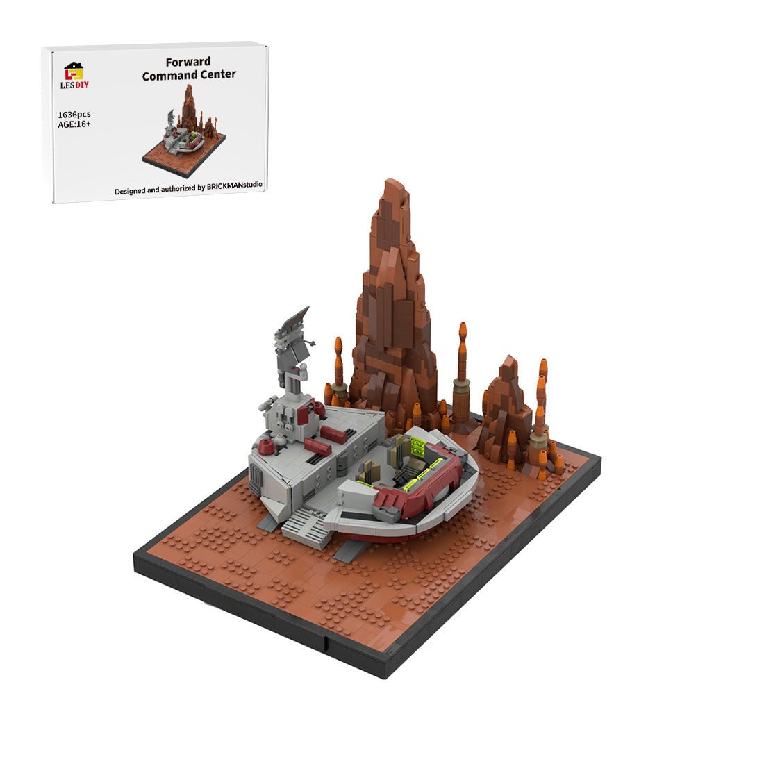 MOC-234382 Star Wars Episode II: Angriff der Klonkrieger – MOC eines vorgeschobenen Kommandostützpunkts der Republik Klemmbausteine-LesDiy-Klemmbausteine