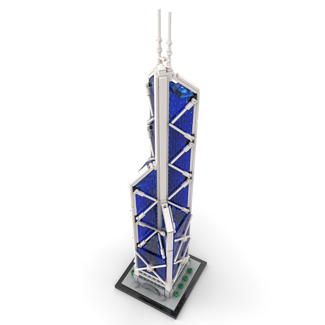 MOC - 234438 Bank of China Tower 1:800 Scale Klemmbausteine - LesDiy - Klemmbausteine