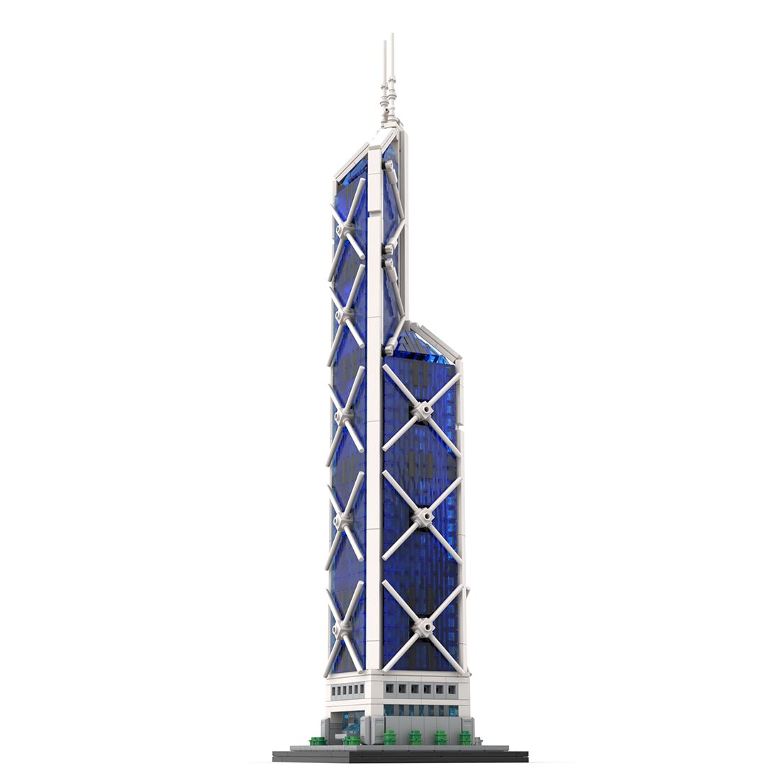 MOC - 234438 Bank of China Tower 1:800 Scale Klemmbausteine - LesDiy - Klemmbausteine
