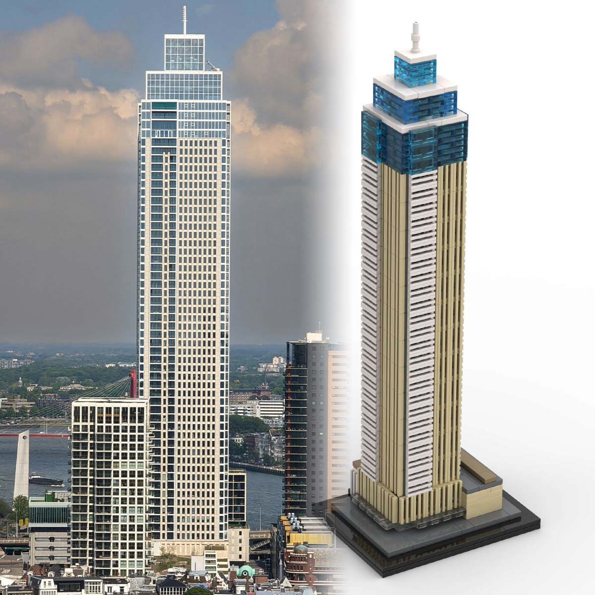 MOC - 235326 1/750 Scale De Zalmhaven, Rotterdam, Netherlands Klemmbausteine - LesDiy - Klemmbausteine