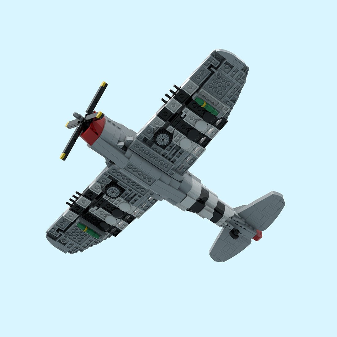 MOC - 235642 P - 47 ThunderboltSet Klemmbausteine - LesDiy - Klemmbausteine