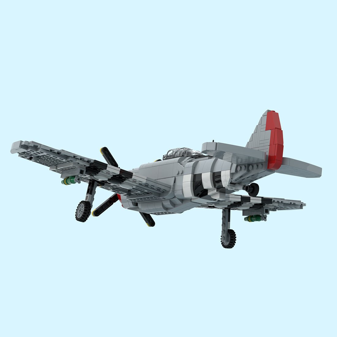 MOC - 235642 P - 47 ThunderboltSet Klemmbausteine - LesDiy - Klemmbausteine
