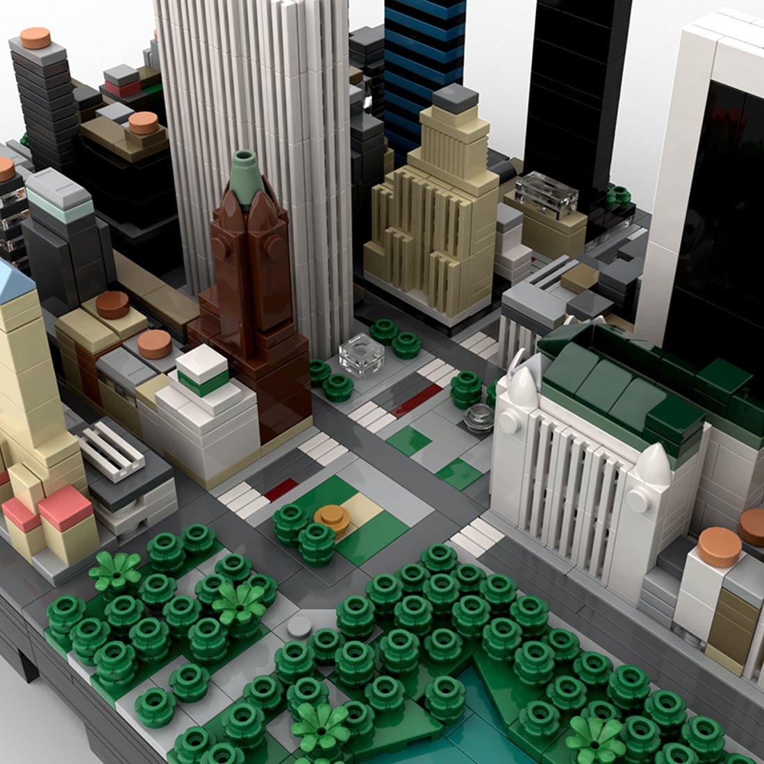 MOC - 237093 1/2000 Scale Central Park | Billionaire's Row - NYC Klemmbausteine - LesDiy - Klemmbausteine