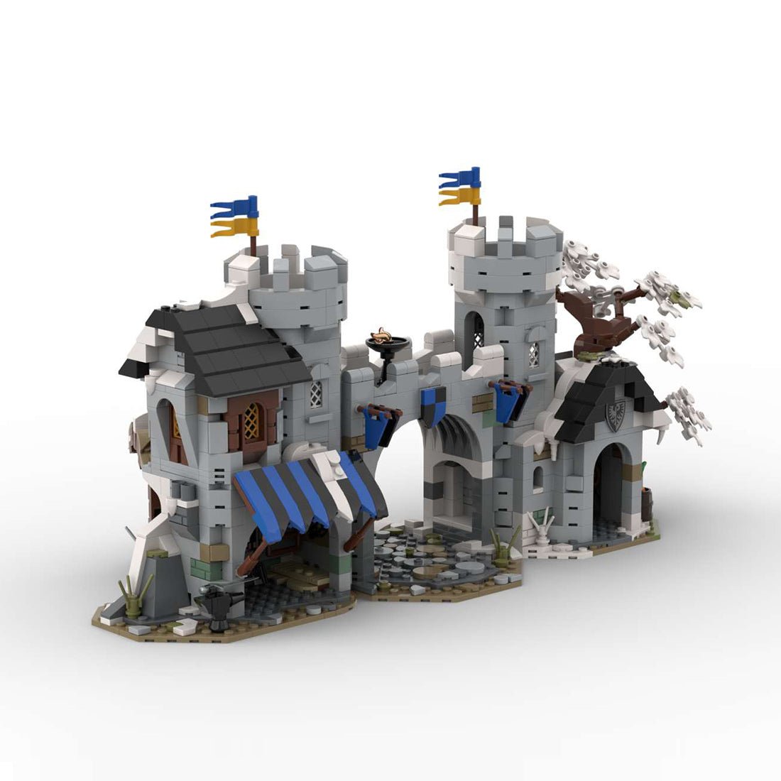 MOC - 237647 Black Falcon Castle Gate Klemmbausteine - LesDiy - Klemmbausteine