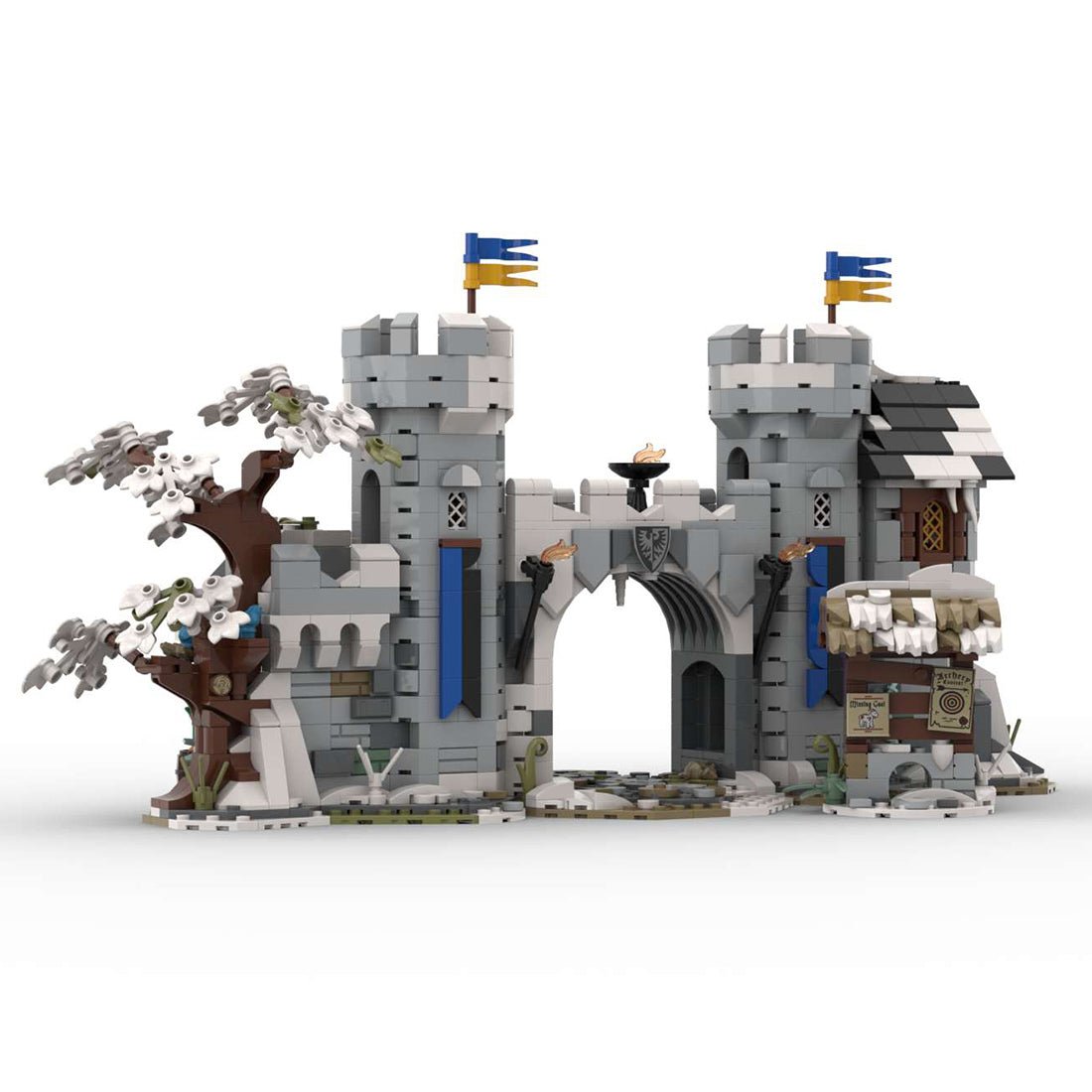 MOC - 237647 Black Falcon Castle Gate Klemmbausteine - LesDiy - Klemmbausteine