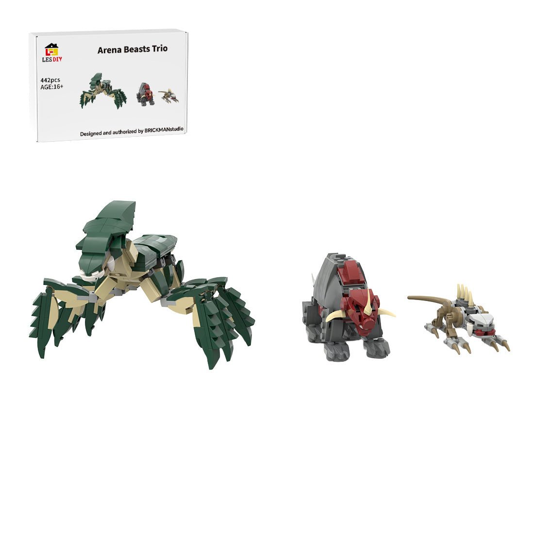 MOC-237920 SW Episode 2 Geonosian Arena Petranaki / Geonosis Beasts ( Acklay , Reek , Nexu ) Klemmbausteine-LesDiy-Klemmbausteine