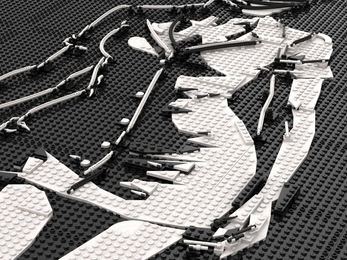 MOC - 238853 art relief of a female horror character Klemmbausteine - LesDiy - Klemmbausteine