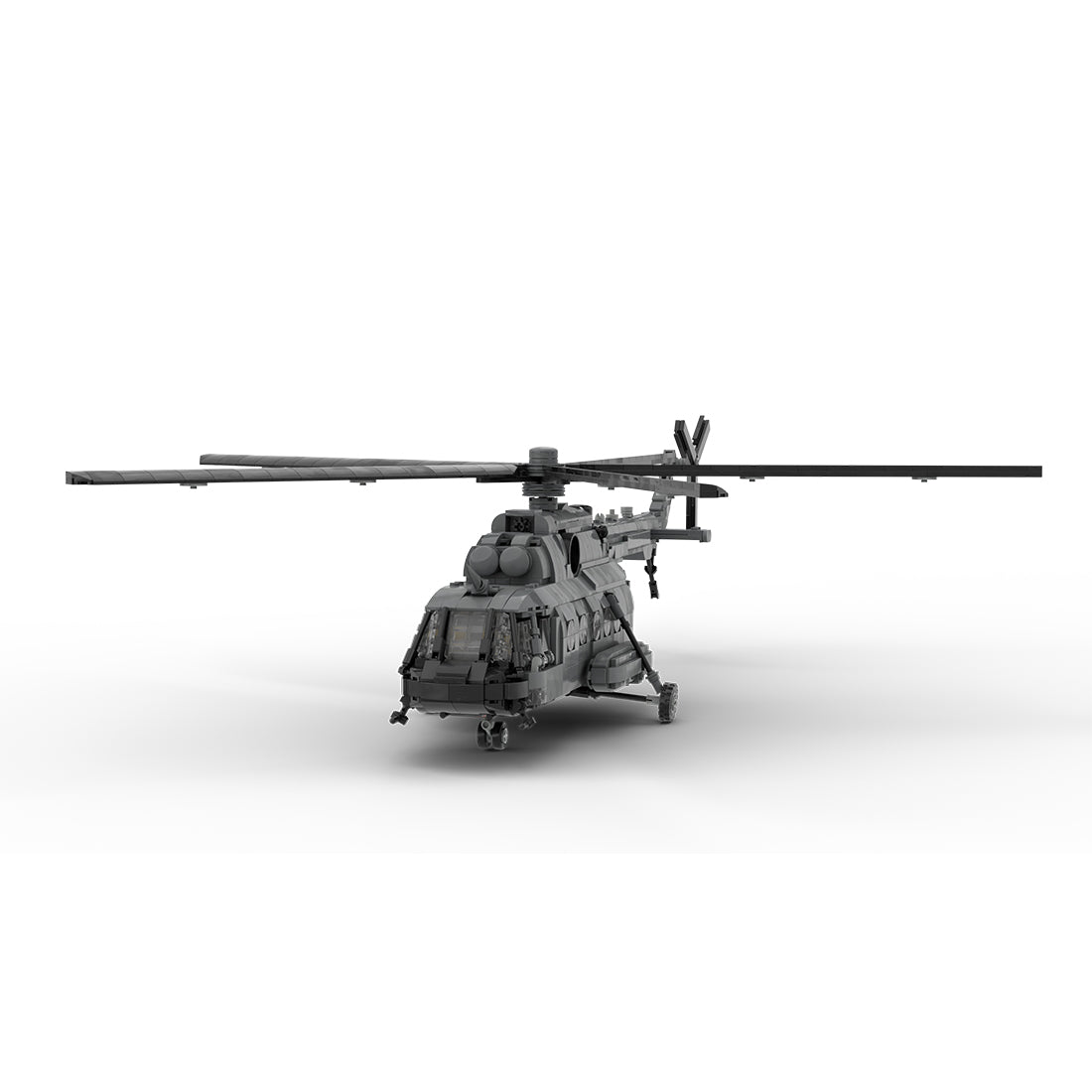 MOC - 239414 MIL Mi - 17 - 1:35 Scale Klemmbausteine(Gray) - LesDiy - Klemmbausteine