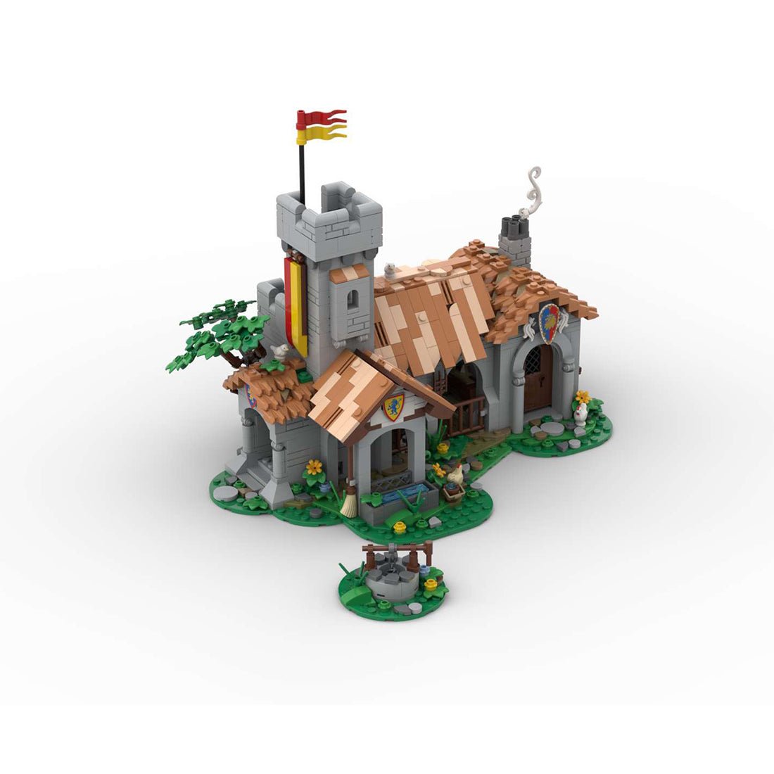 MOC - 241328 Lion Knight Royal Stable Klemmbausteine - LesDiy - Klemmbausteine