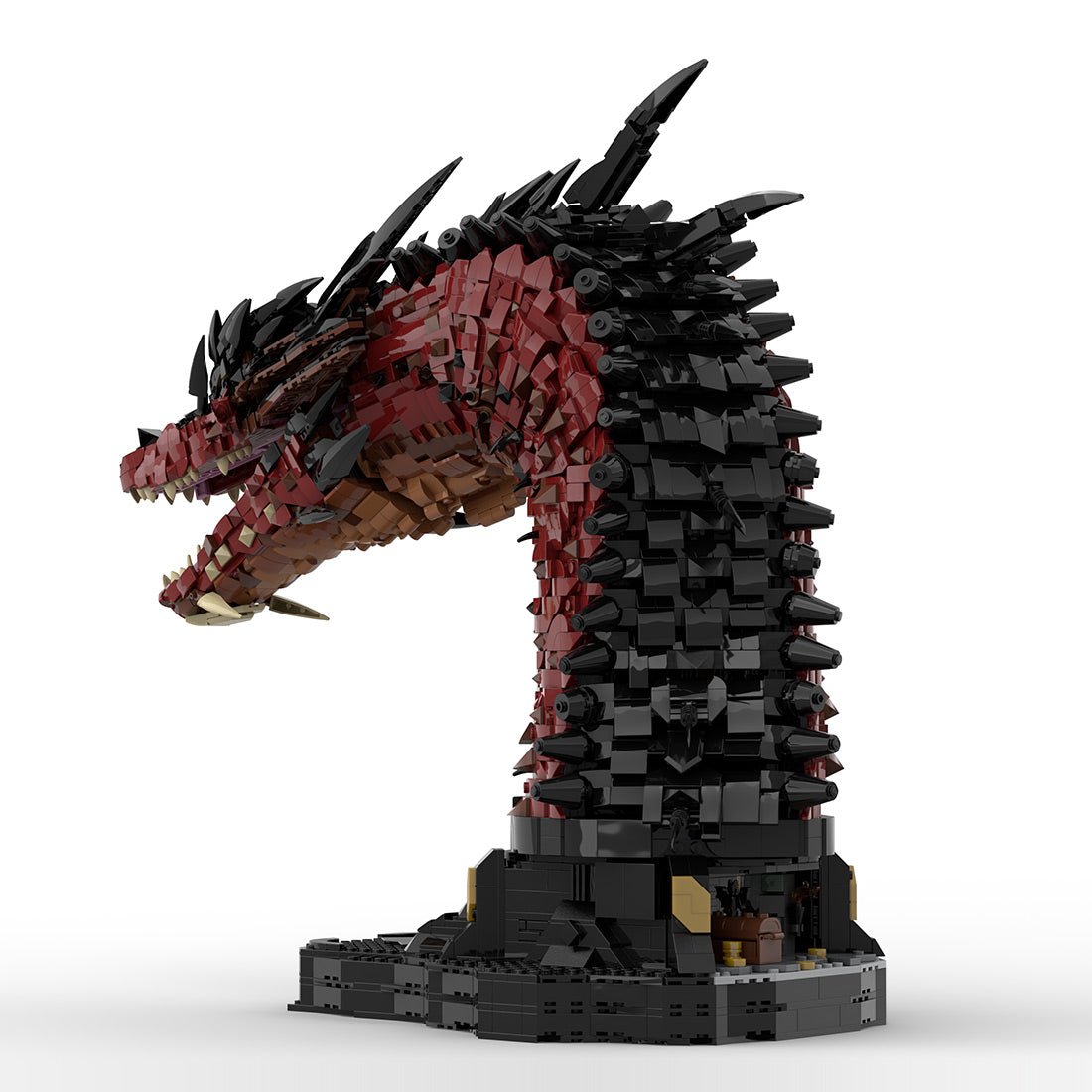 MOC - 241509 Fire Dragon Bust - inspired by Smaug Klemmbausteine - LesDiy - Klemmbausteine