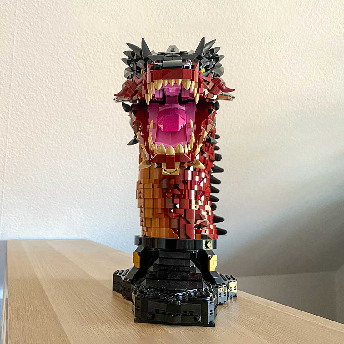 MOC - 241509 Fire Dragon Bust - inspired by Smaug Klemmbausteine - LesDiy - Klemmbausteine