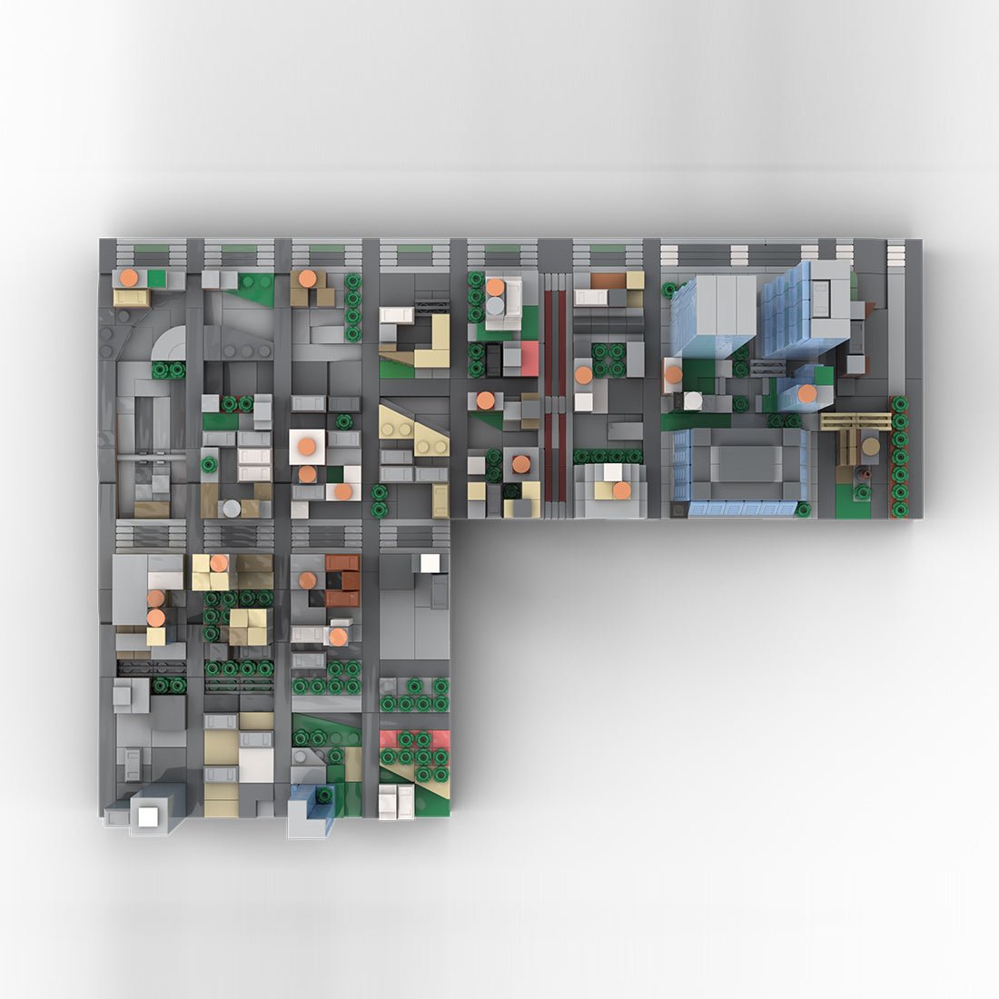 MOC - 243095 1/2000Scale NYC - Midtown Manhattan Hudson Yards Area Klemmbausteine - LesDiy - Klemmbausteine