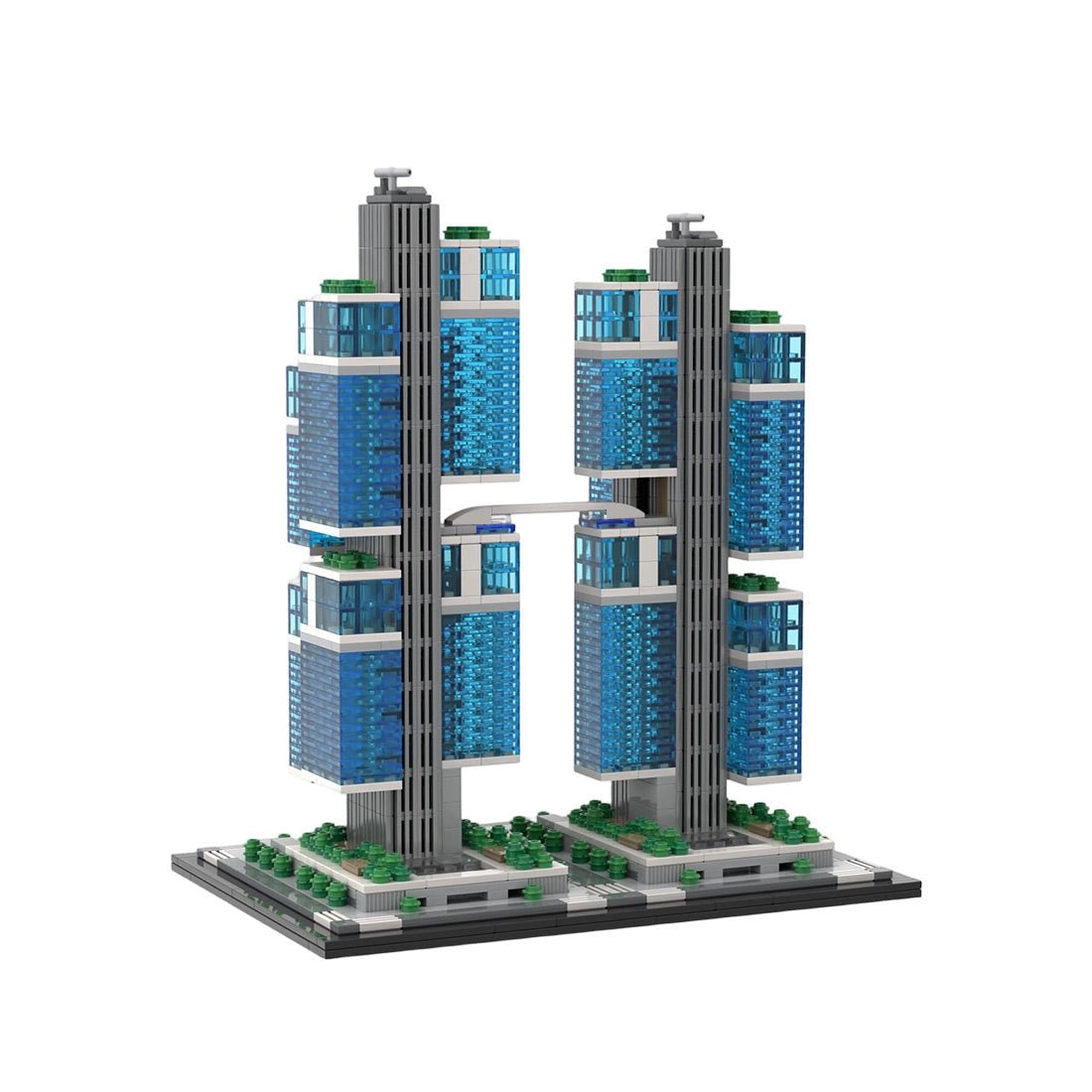 MOC - 244414 DJI Sky City 1:800 Scale Klemmbausteine - LesDiy - Klemmbausteine