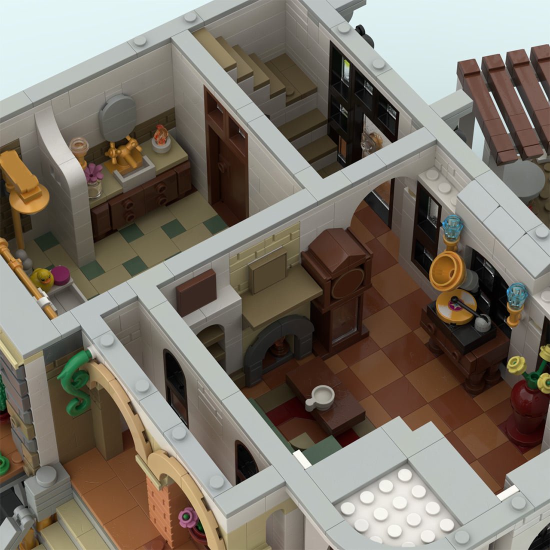 MOC - 245814 Riviera Courtyard Manor Klemmbausteine - LesDiy - Klemmbausteine