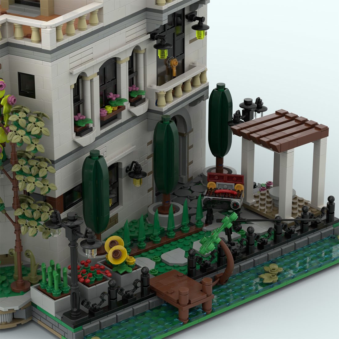 MOC - 245814 Riviera Courtyard Manor Klemmbausteine - LesDiy - Klemmbausteine