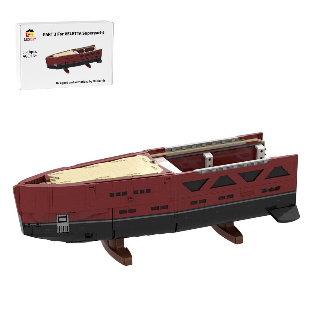 MOC - 254412 VELETTA Superyacht Part 1 Klemmbausteine - LesDiy - Klemmbausteine