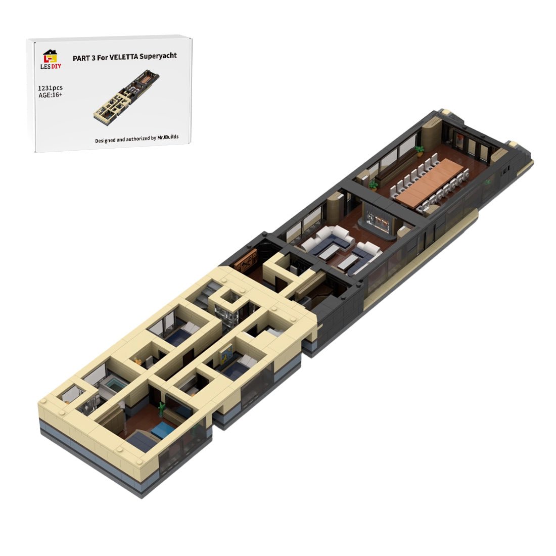 MOC - 254412 VELETTA Superyacht Part 3 Klemmbausteine - LesDiy - Klemmbausteine