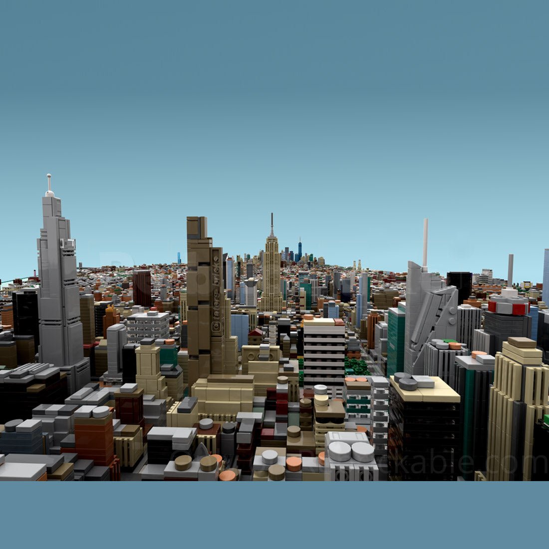 MOC - 257585 - 1/2000 Scale Manhattan - New York City Klemmbausteine - LesDiy - Klemmbausteine