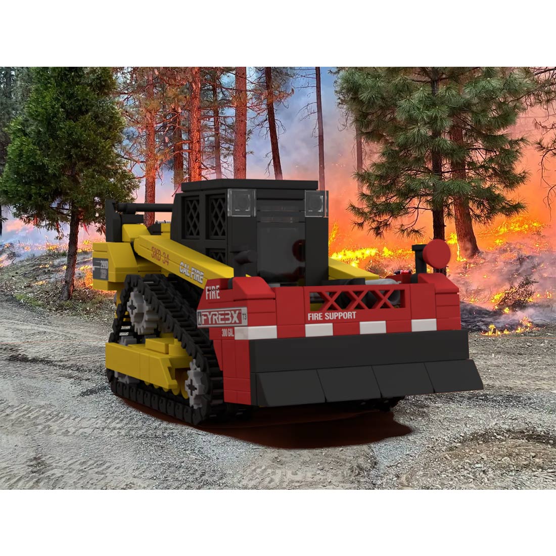 MOC-258210 CAT 299D + Frye Box | CAL FIRE SKD 34 Klemmbausteine-LesDiy-Klemmbausteine