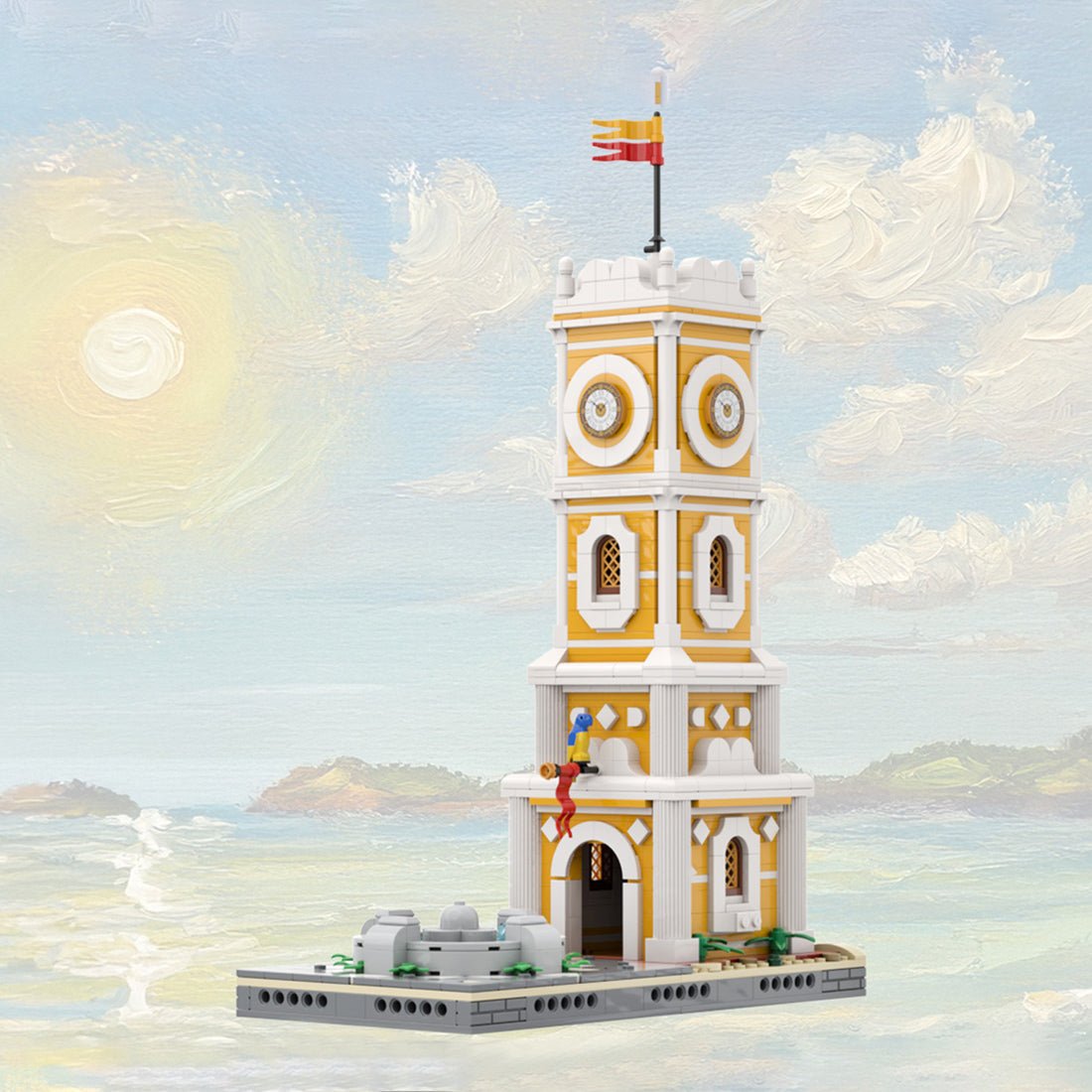 MOC-261902 Uhrturm – Bucht der Seefahrer Klemmbausteine-LesDiy-Klemmbausteine