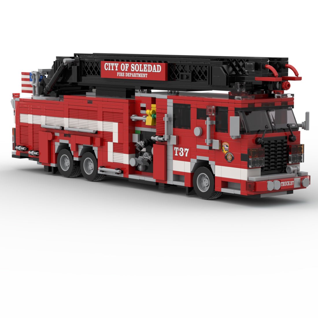MOC-264720 2024 Smeal-Spartan Gladiator RMA Quint Soledad Truck 37 Klemmbausteine-LesDiy-Klemmbausteine