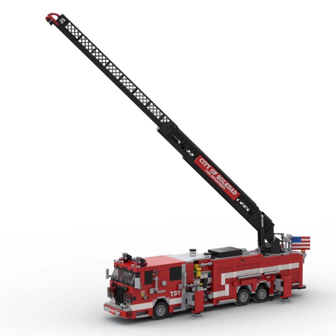 MOC-264720 2024 Smeal-Spartan Gladiator RMA Quint Soledad Truck 37 Klemmbausteine-LesDiy-Klemmbausteine