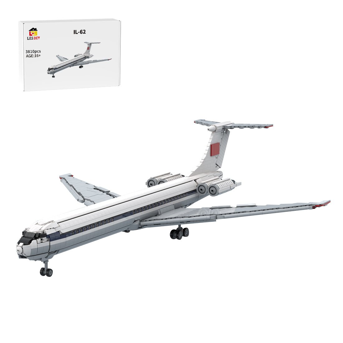 MOC-265942 Il-62 – Aeroflot Klemmbausteine-LesDiy-Klemmbausteine