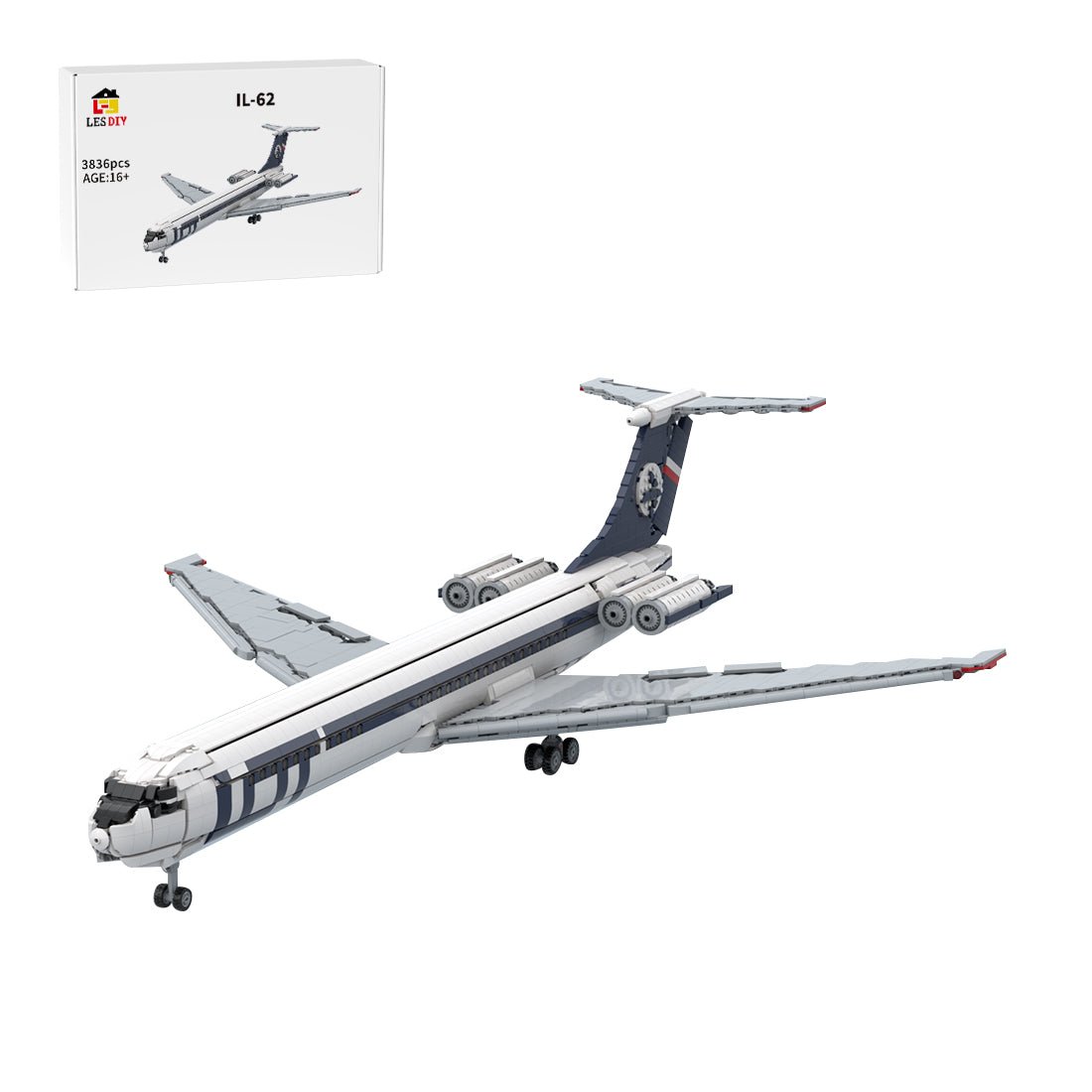 MOC-266001 IL-62 – LOT Polish Airlines Klemmbausteine-LesDiy-Klemmbausteine