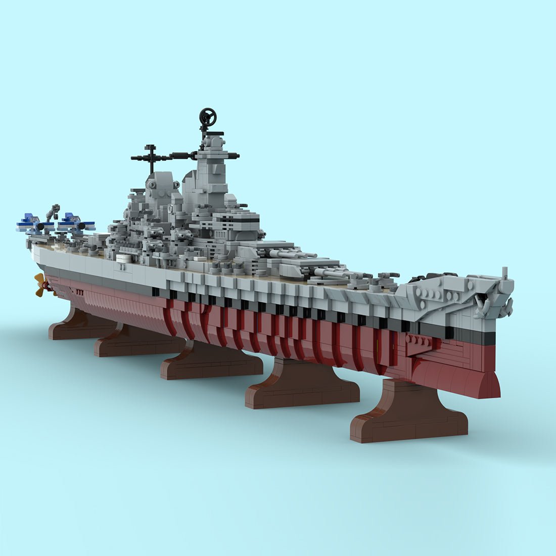 MOC-270039 Schlachtschiff der Iowa-Klasse Klemmbausteine-LesDiy-Klemmbausteine