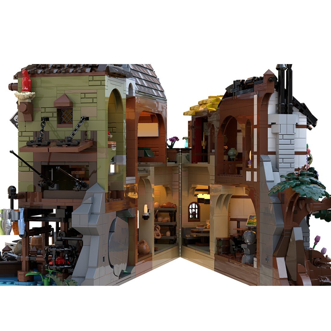 MOC-270222 Old Town Wharf Klemmbausteine-LesDiy-Klemmbausteine