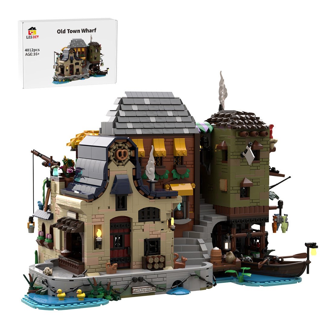 MOC-270222 Old Town Wharf Klemmbausteine-LesDiy-Klemmbausteine