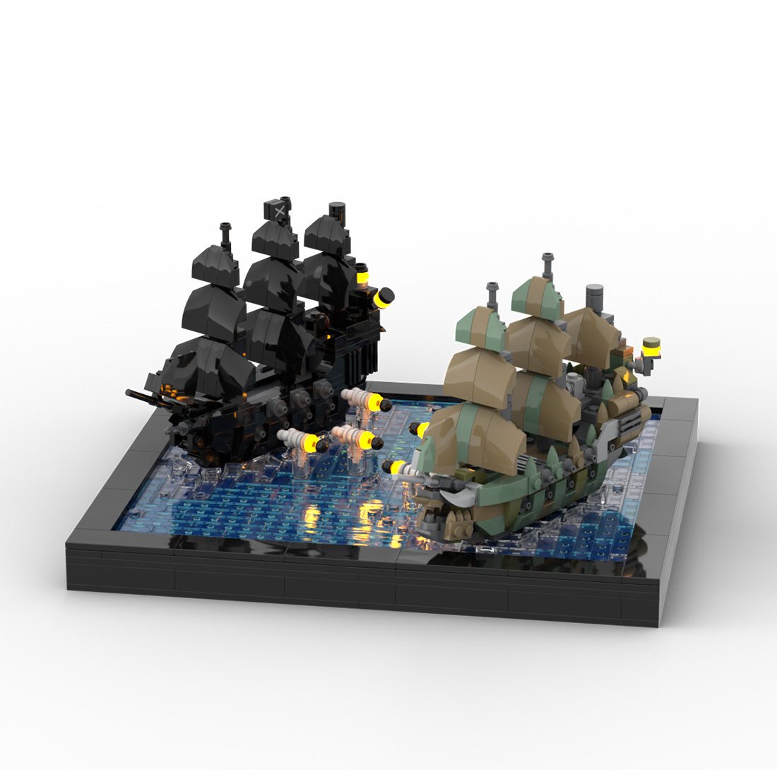 MOC-275985 LEGO Pirates of the Caribbean „Am Ende der Welt“ – Seeschlacht (Die Flying Dutchman gegen die Black Pearl) Klemmbausteine-LesDiy-Klemmbausteine