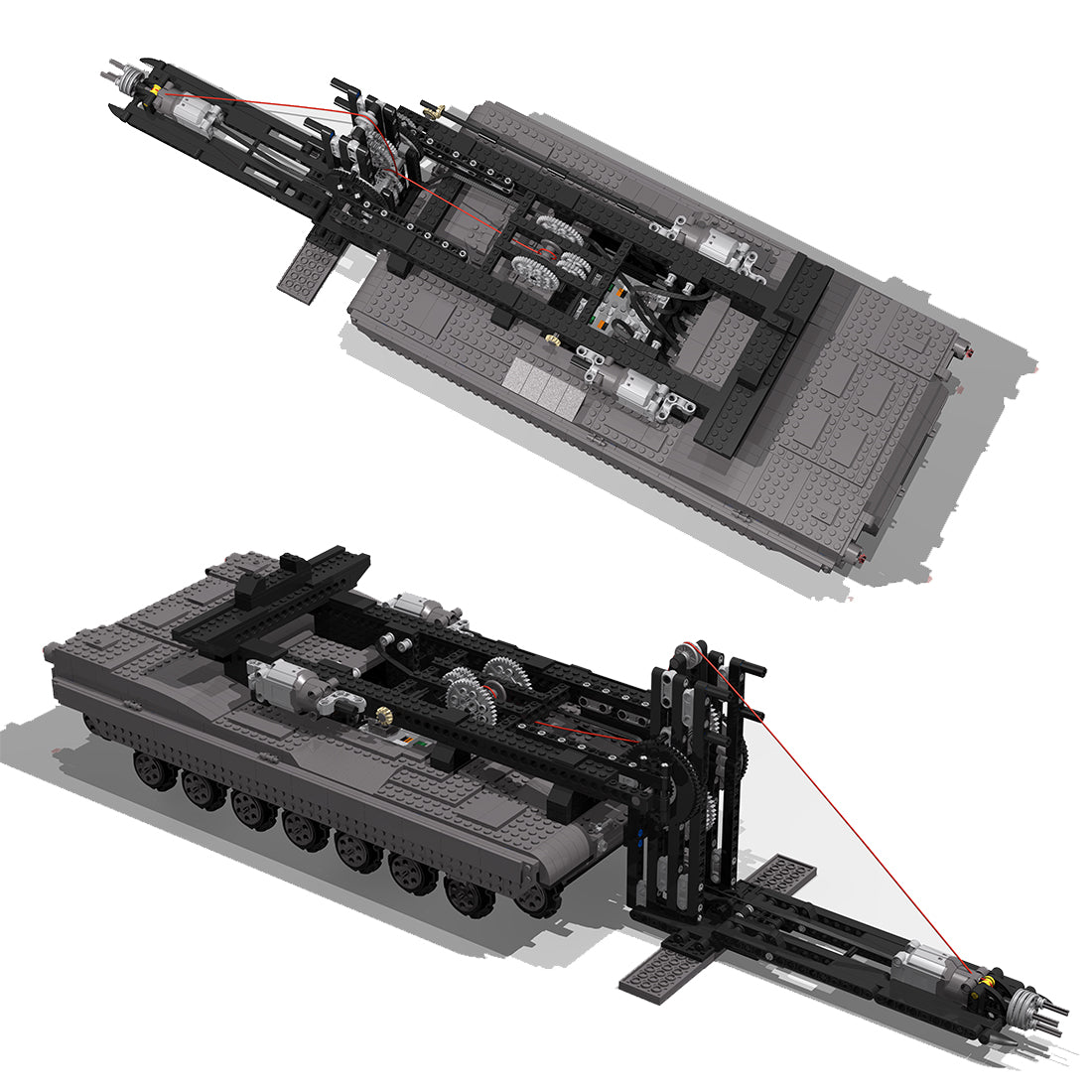 MOC - 29526 Ultimativer M1A2 - Panzer mit Brückenschicht Klemmbausteine - LesDiy - Klemmbausteine