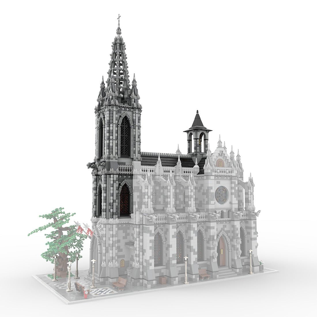 MOC - 29962 Gothic Cathedral  Module C Klemmbausteine - LesDiy - Klemmbausteine