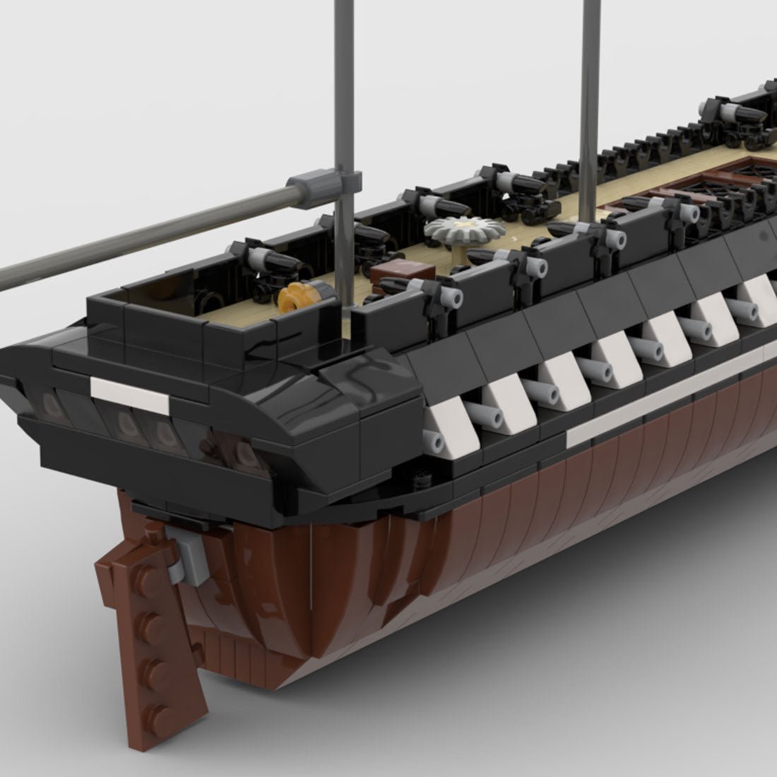 MOC - 40456 1/200 USS Constitution Ship Klemmbausteine - LesDiy - Klemmbausteine
