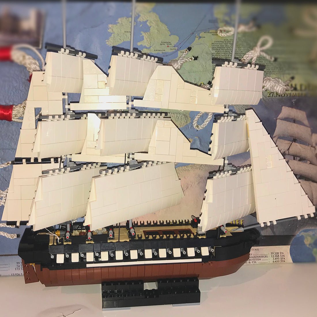 MOC - 40456 1/200 USS Constitution Ship Klemmbausteine - LesDiy - Klemmbausteine