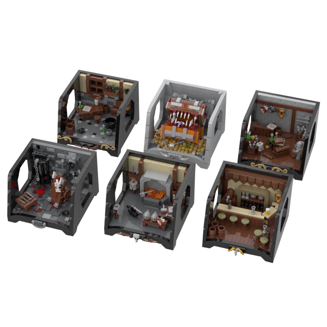 MOC - 41116 Medieval Series 6 Scenes Klemmbausteine - LesDiy - Klemmbausteine