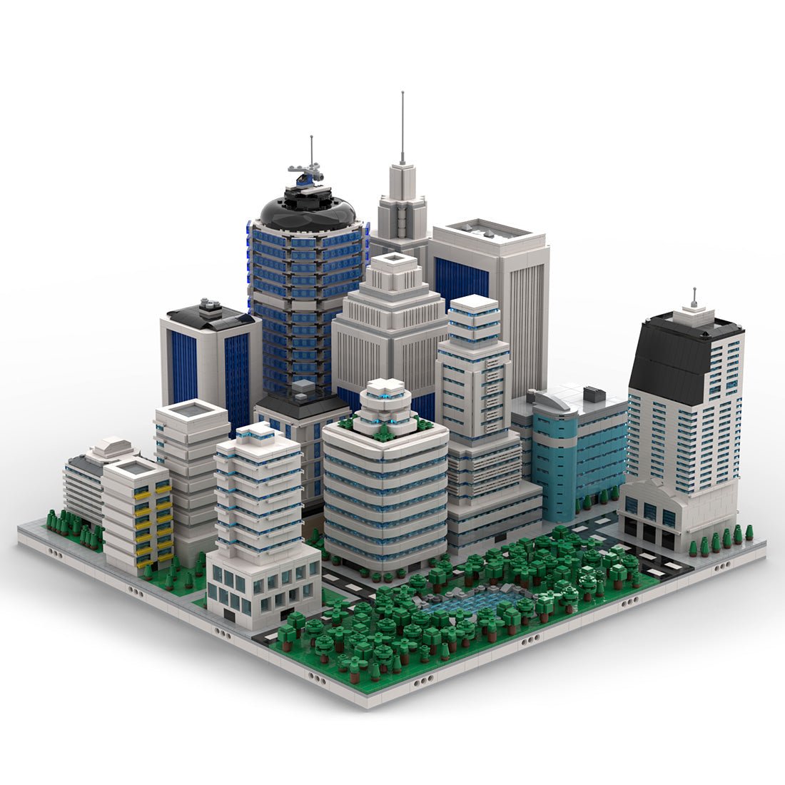 MOC - 41985 Skyscraper Modular City Klemmbausteine - LesDiy - Klemmbausteine