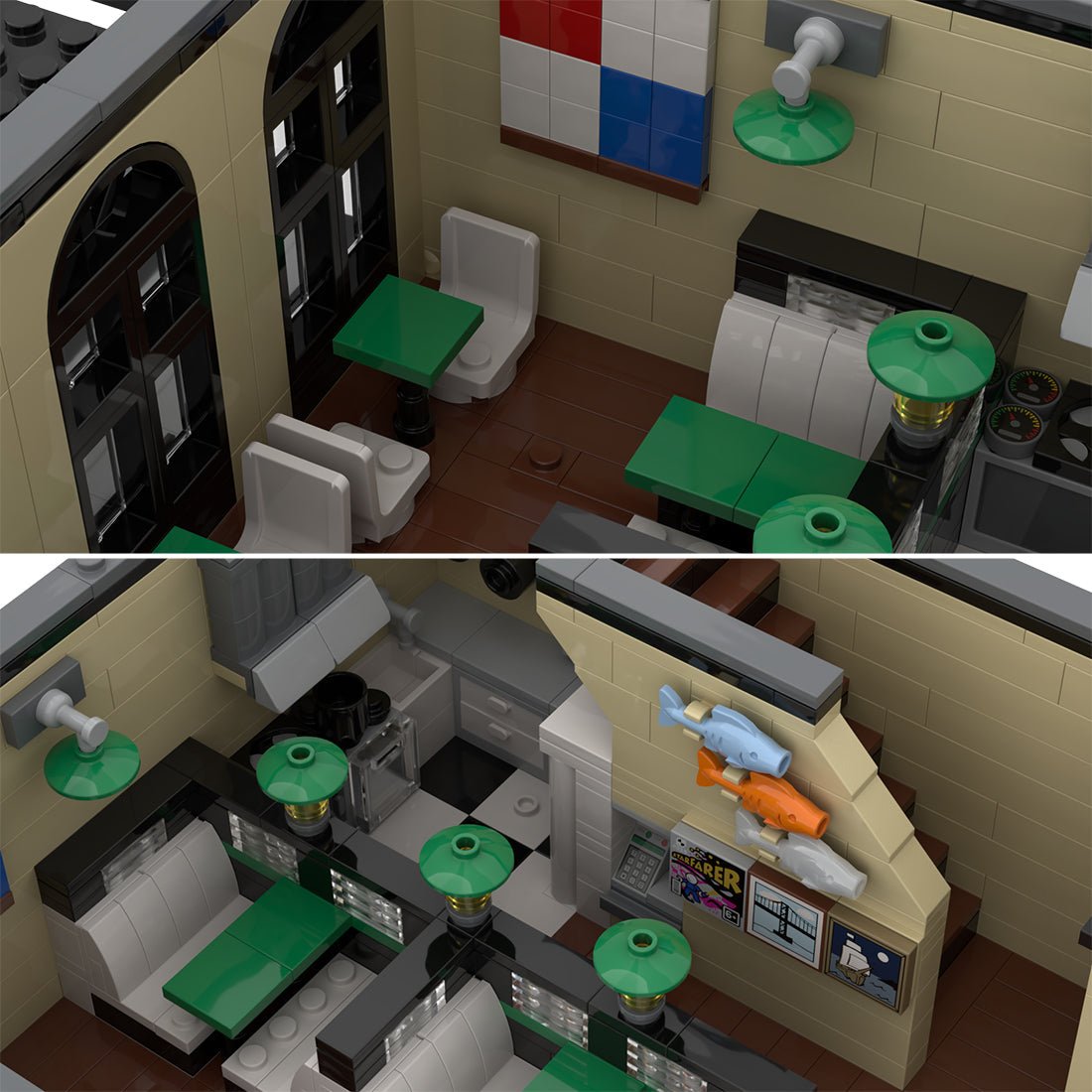 MOC - 44943 New Orleans Seafood Restaurant Klemmbausteine - LesDiy - Klemmbausteine