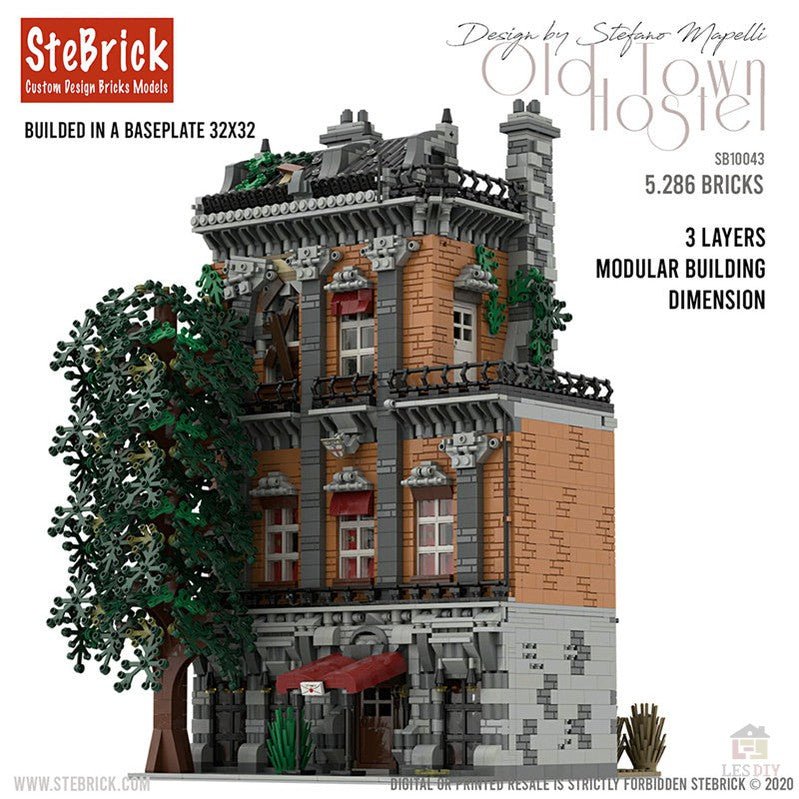 MOC - 46504 Altstadt Hostel Klemmbausteine - LesDiy - Klemmbausteine