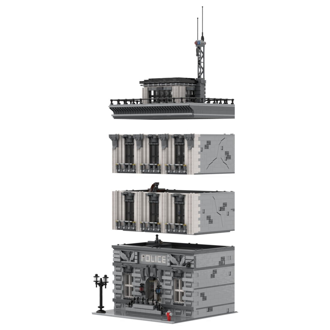 MOC - 4652 Large - scale Police Department Klemmbausteine - LesDiyproduct_type##