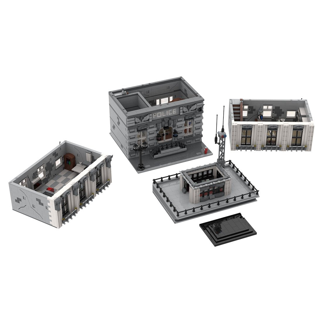 MOC - 4652 Large - scale Police Department Klemmbausteine - LesDiyproduct_type##