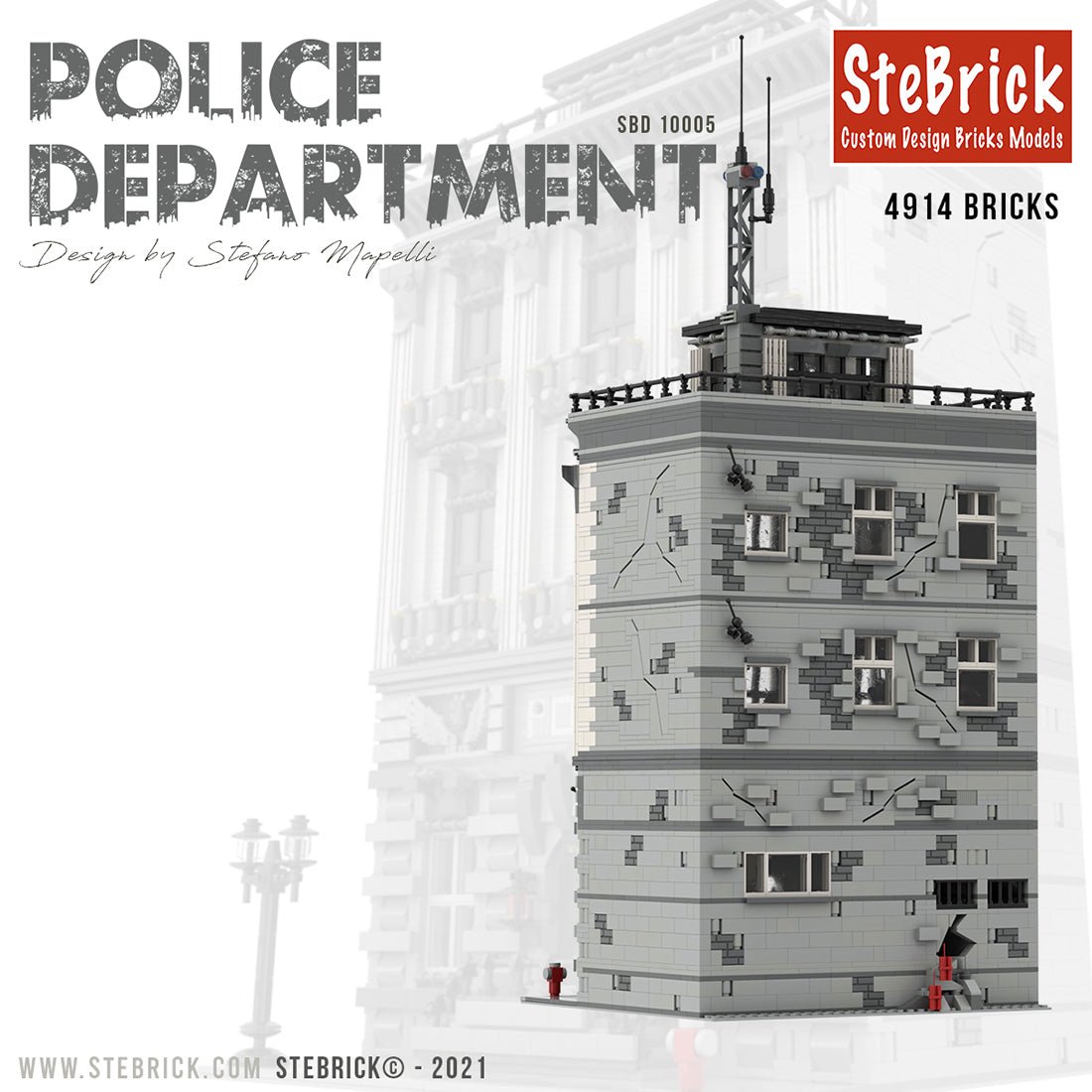 MOC - 4652 Large - scale Police Department Klemmbausteine - LesDiyproduct_type##