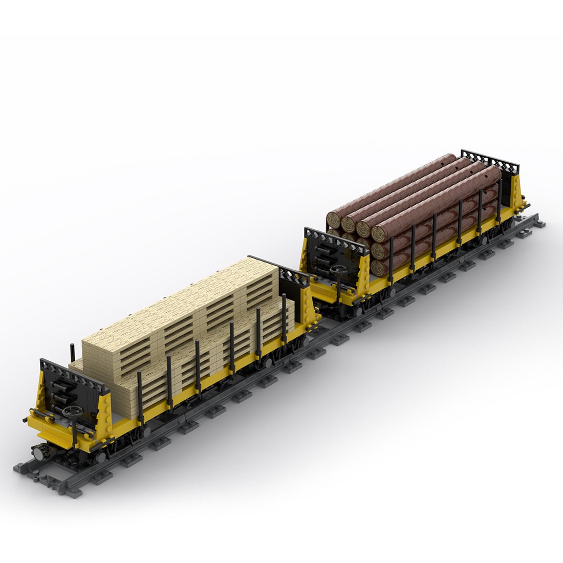 MOC - 49271 Lumber Car Carriage Klemmbausteine - LesDiy - Klemmbausteine