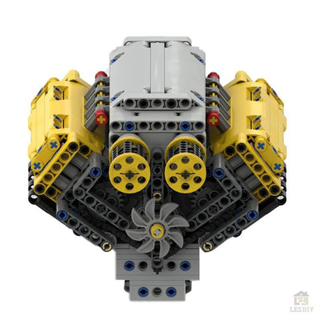 MOC - 54607 Crossplane V8 - LesDiy - Klemmbausteine