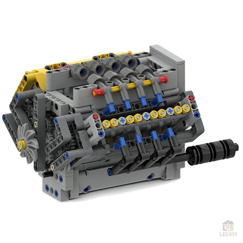 MOC - 54607 Crossplane V8 - LesDiy - Klemmbausteine