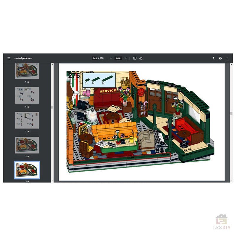 MOC - 54894 Modular Central Perk Cafe & Pub - LesDiy - Klemmbausteine