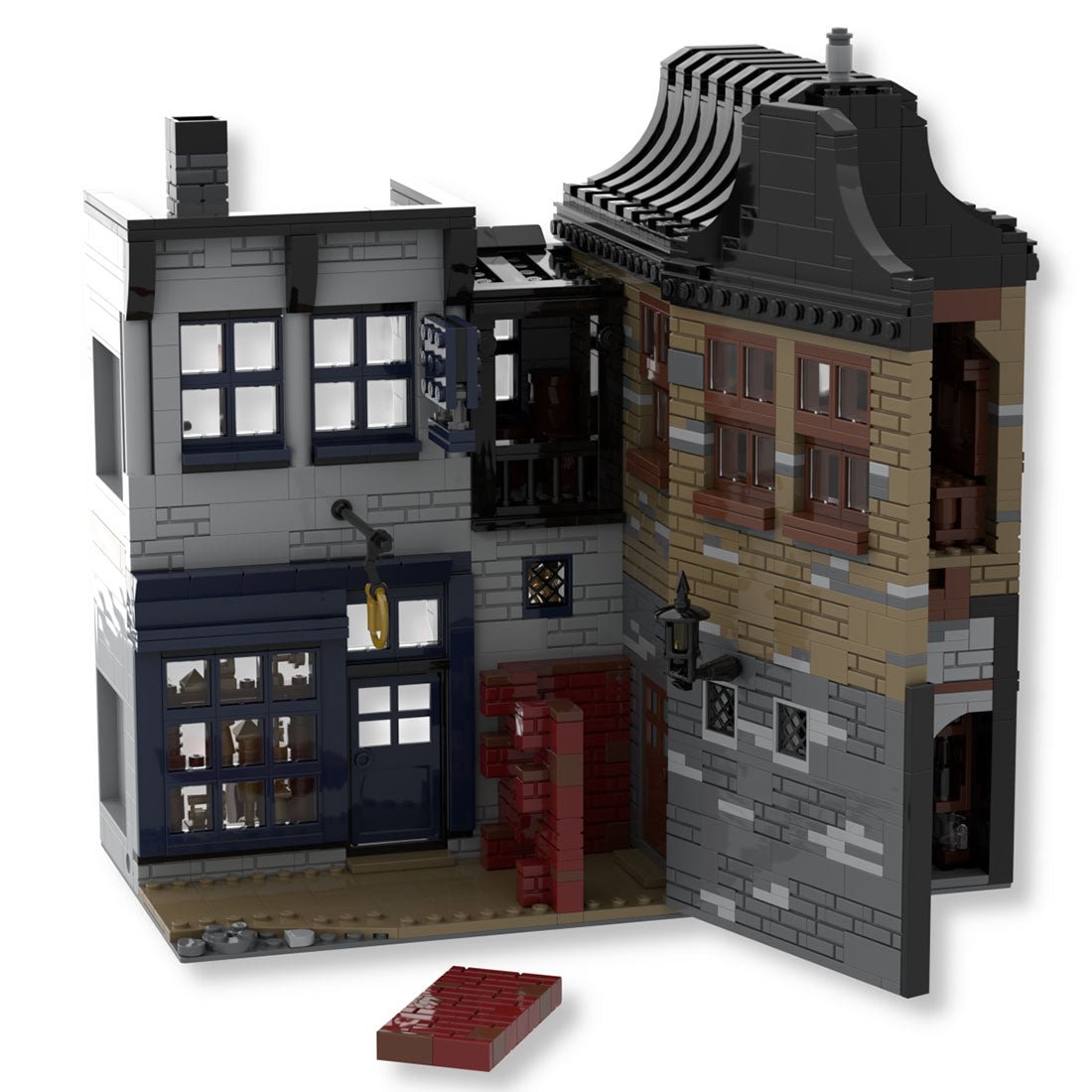 MOC - 55035 Magic Movie Scene Bar & Laden - LesDiy - Klemmbausteine